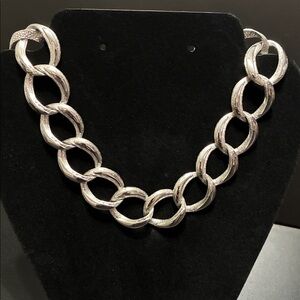 Silver Link Chain Necklace - Women